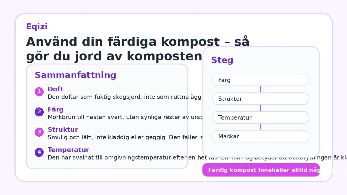 Använd din färdiga kompost – så gör du jord av komposten