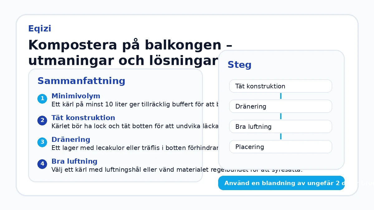 Kompostera på balkongen – utmaningar och lösningar