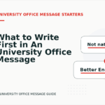 What to Write First in An University Office Message