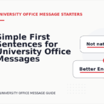 Simple First Sentences for University Office Messages