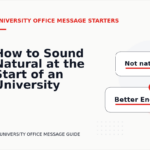 How to Sound Natural at the Start of an University Office Message