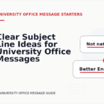 Clear Subject Line Ideas for University Office Messages