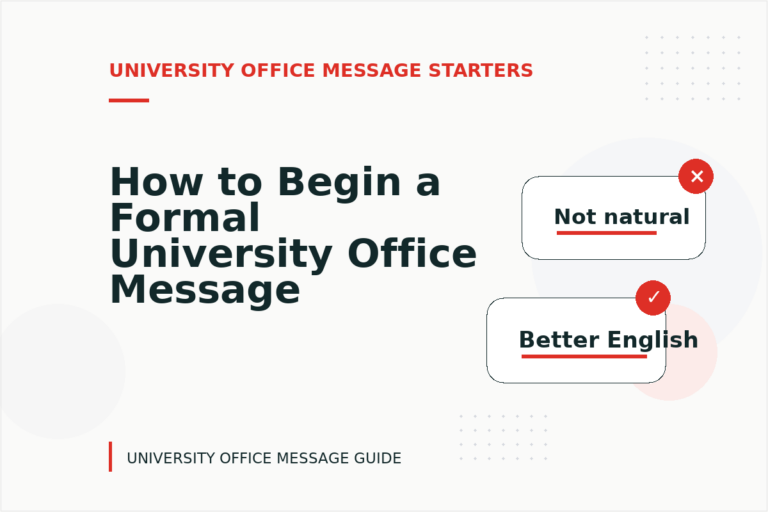 How to Begin a Formal University Office Message