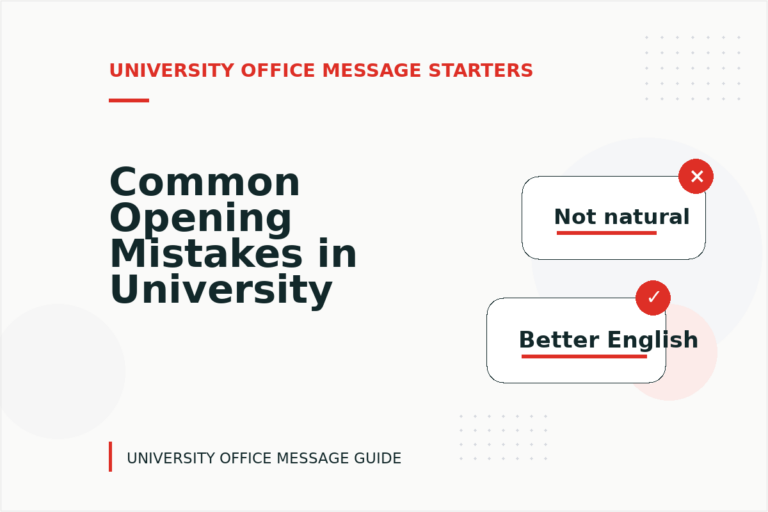 Common Opening Mistakes in University Office Messages