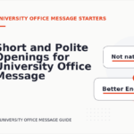 Short and Polite Openings for University Office Message English
