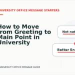 How to Move from Greeting to Main Point in University Office Message English