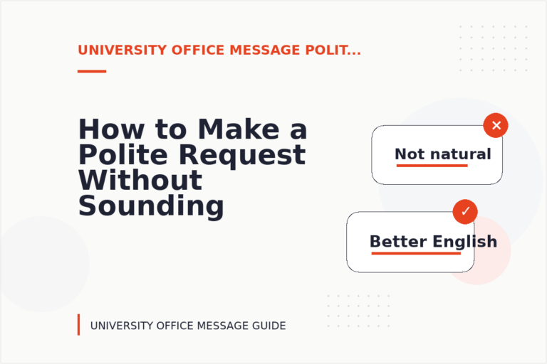 How to Make a Polite Request Without Sounding Demanding in University Office Message English