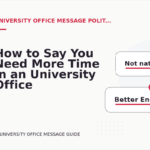 How to Say You Need More Time in an University Office Message