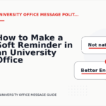 How to Make a Soft Reminder in an University Office Message