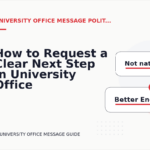 How to Request a Clear Next Step in University Office Message English