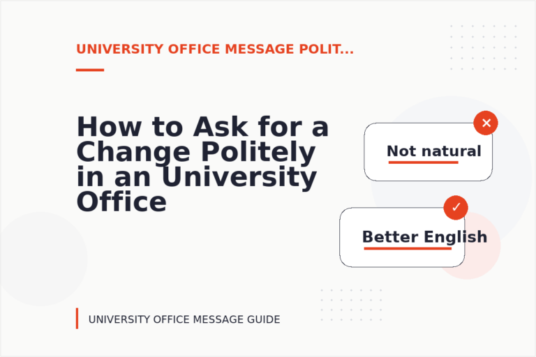 How to Ask for a Change Politely in an University Office Message How to Ask for a Change Politely in an University Office Message
