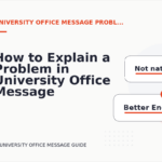 How to Explain a Problem in University Office Message English