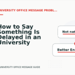 How to Say Something Is Delayed in an University Office Message