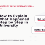 How to Explain What Happened Step by Step in University Office Message English