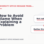 How to Avoid Blame When Explaining a Problem in University Office Message English