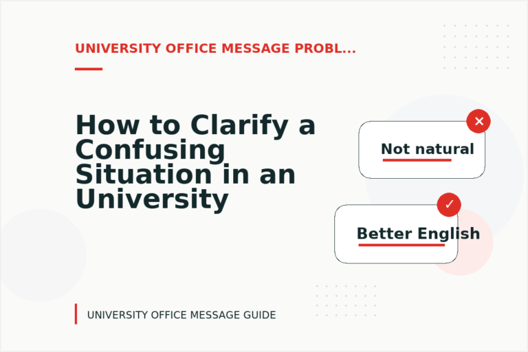 How to Clarify a Confusing Situation in an University Office Message How to Clarify a Confusing Situation in an University Office Message