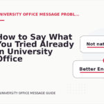 How to Say What You Tried Already in University Office Message English