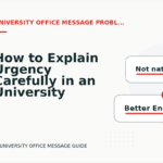 How to Explain Urgency Carefully in an University Office Message