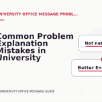 Common Problem Explanation Mistakes in University Office Message English