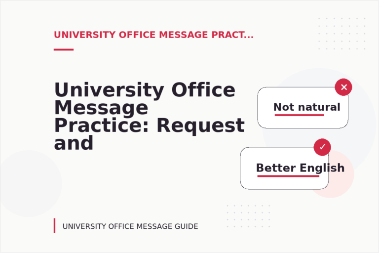 University Office Message Practice: Request and Reply Examples