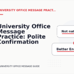 University Office Message Practice: Polite Confirmation Examples
