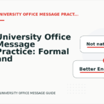 University Office Message Practice: Formal and Friendly Versions