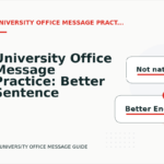 University Office Message Practice: Better Sentence Choices