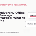 University Office Message Practice: What to Say Instead