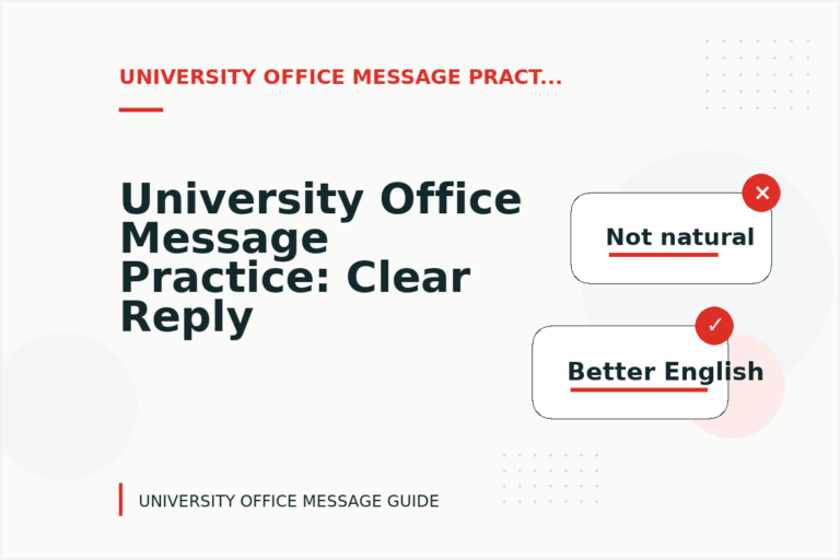 University Office Message Practice: Clear Reply Patterns