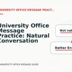 University Office Message Practice: Natural Conversation Lines