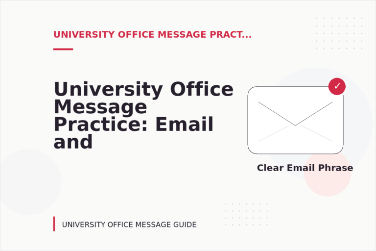 University Office Message Practice: Email and Message Examples