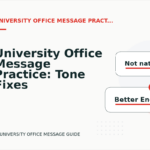 University Office Message Practice: Tone Fixes for Real Situations