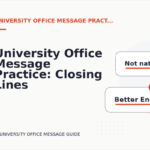University Office Message Practice: Closing Lines and Follow-Ups