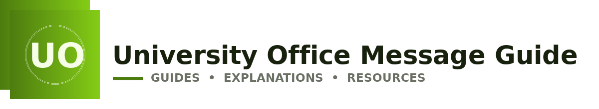 University Office Message Guide